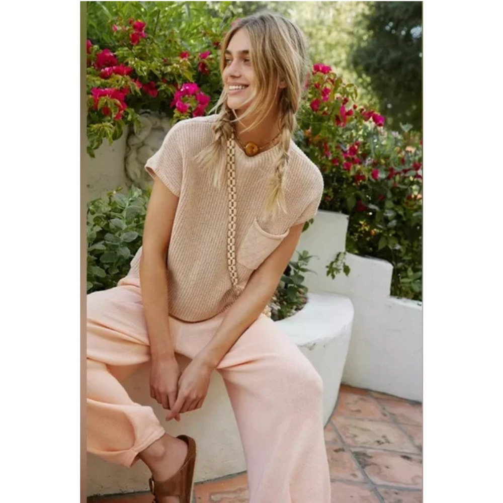 Free People Freya Sweater Set Medium NEW Peach - Picture 1 of 6